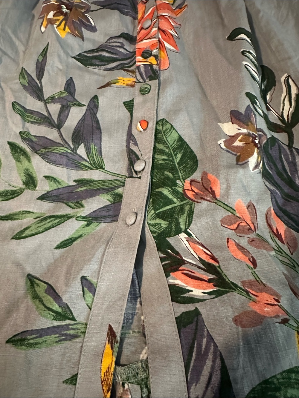 Patrons of Peace Gray Maxi Dress with Multicolor Floral Print - Picture 2 of 10